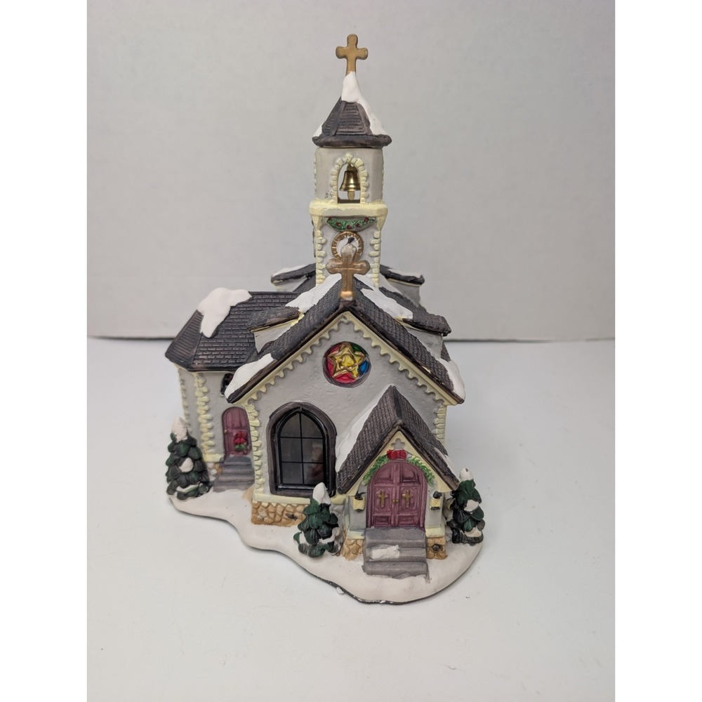Holiday Home Village Church #8220137 Bisque Porcelain Christmas Village